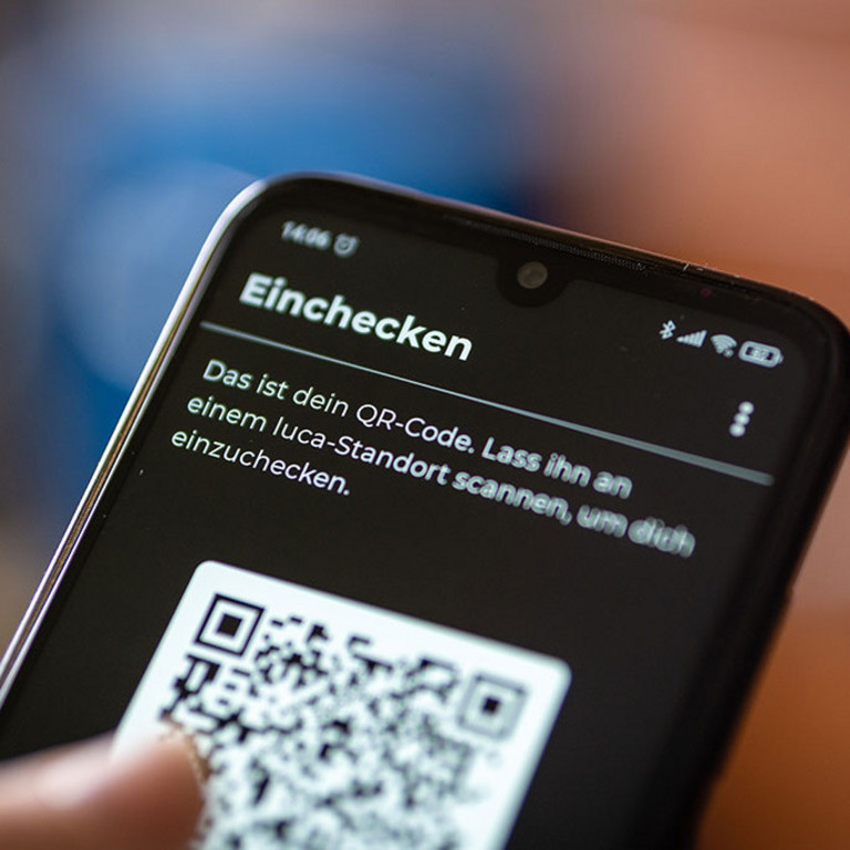 Smartphone mit Luca-App