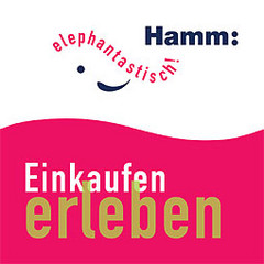 Grafik Einkaufen Erleben mit Logo Hamm elephantastisch