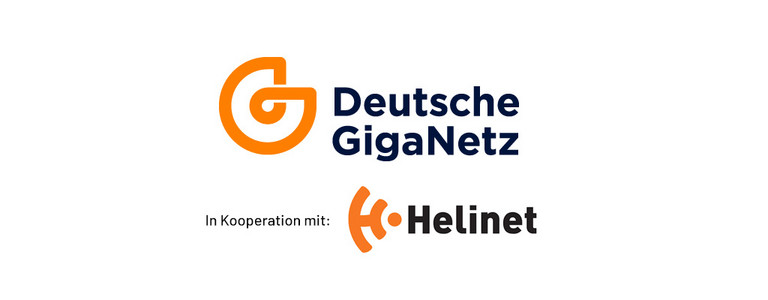 Logos der Unternehmen Deutsche GigaNetz und Helinet