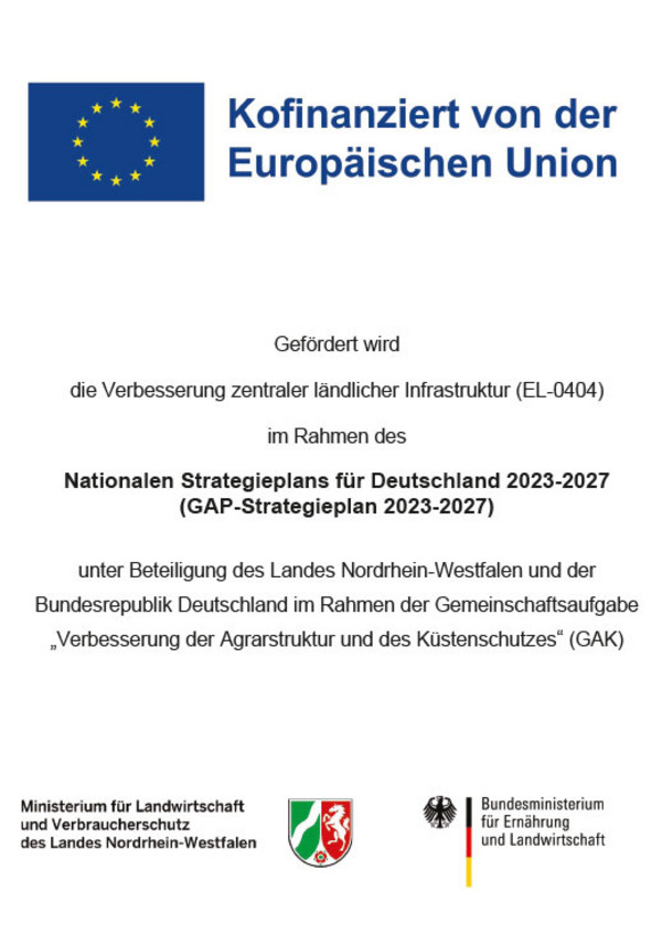 Infoblatt: Kofinanziert von der Europäischen Union im Rahmen des Nationalen Strategieplans für Deutschland 2023-2027
