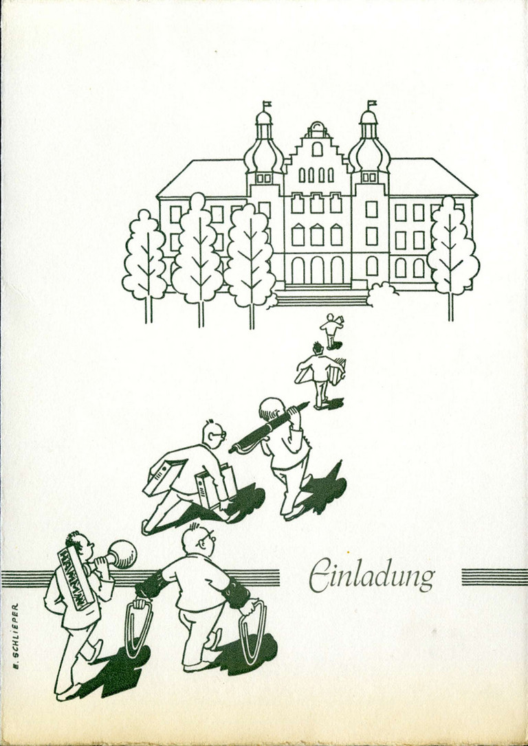 Einladung zur Einweihung des Rathauses 1959