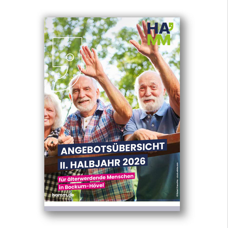 Titelbild des Programmheftes zu den Veranstaltungen f&uuml;r Senioren im Bezirk Bockum-H&ouml;vel