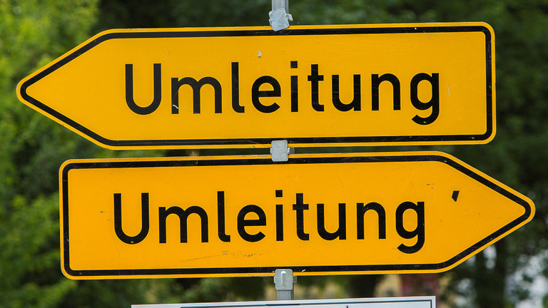 Schilder Umleitung
