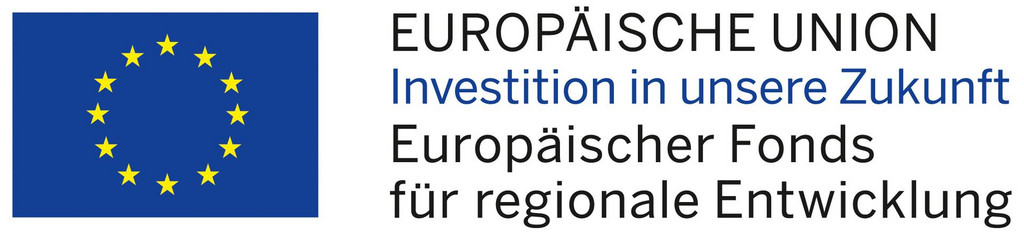Das Bild zeigt das Logo der Europäischen Union zur Förderung "Europäischer Fonds für regionale Entwicklung"