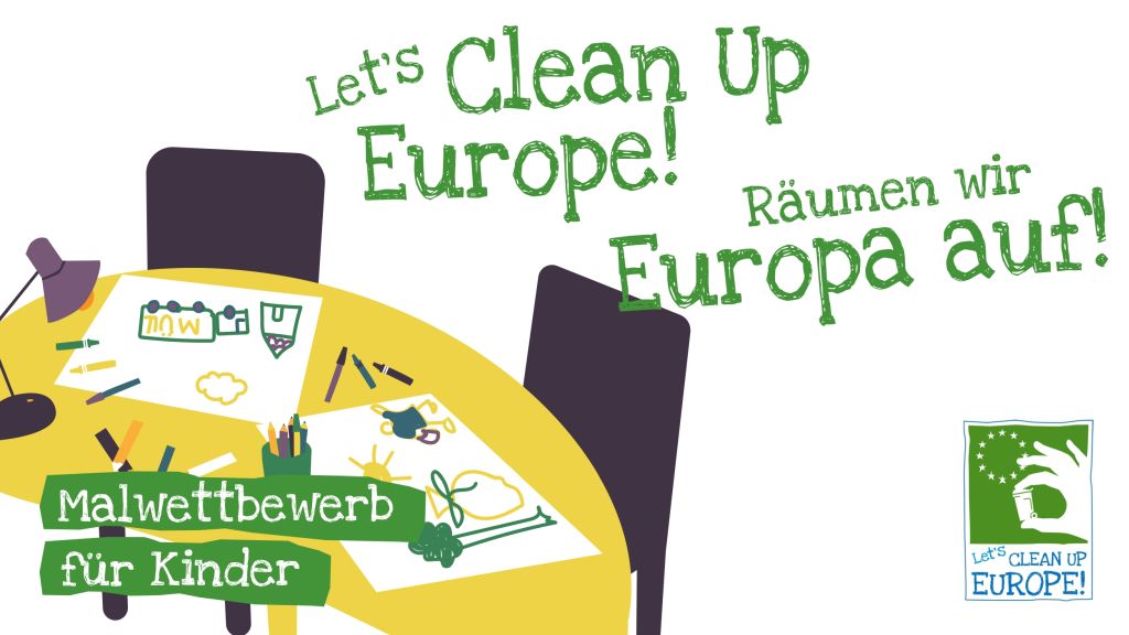 Keyvisual des diesjährigen Let's Clean Up Europe-Malwettbewerbs