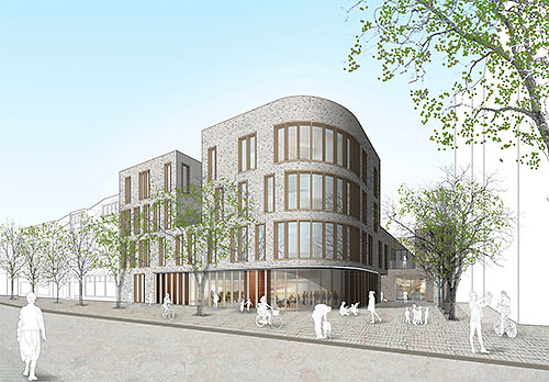 Entwurf zum Neubau des Stadtteilzentrums Weststadt