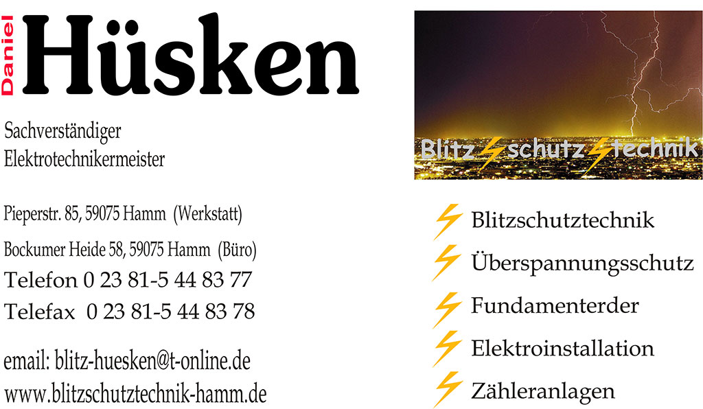 Blitzschutztechnik Logo Blitzschutztechnik Hüsken