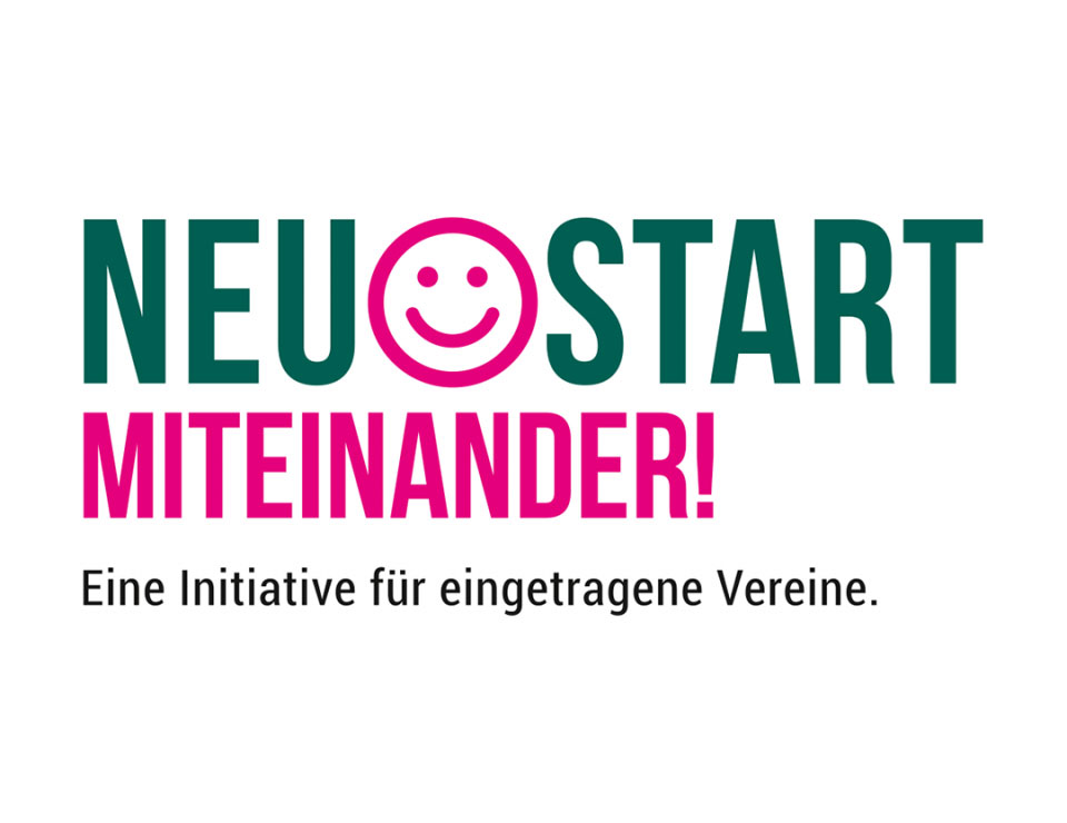 Logo: Neustart Miteinander! Eine Initiative für eingetragene Vereine.