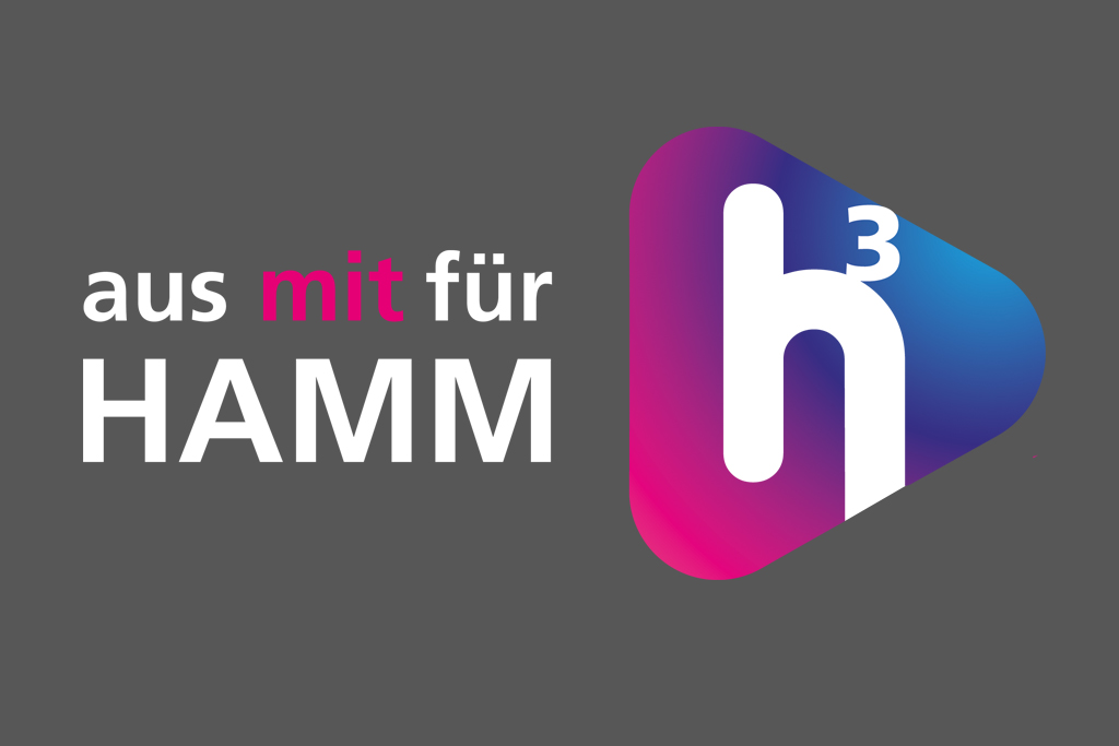 Logo H3 grau Logo ''Hamm hoch drei''