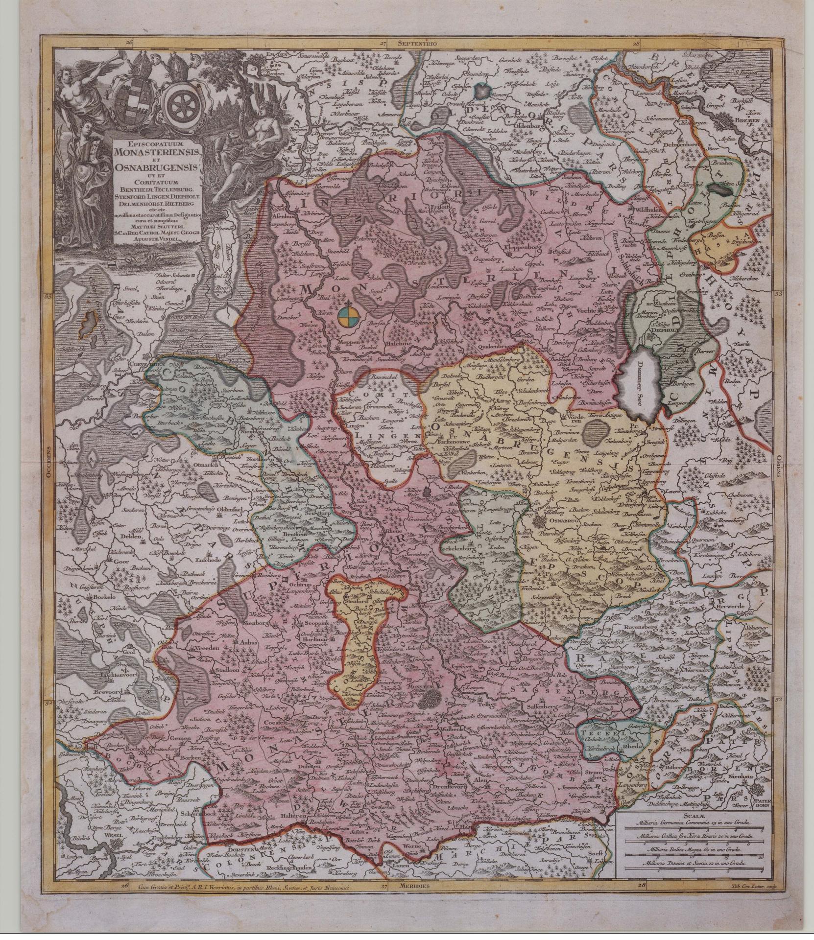 Historische Karte: Episcopatuum Monasteriensis et Osnabrugensis