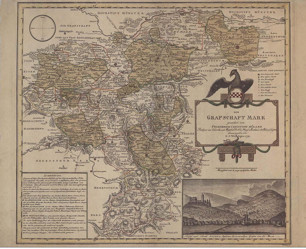 Historische Karte: Grafschaft Mark 1791
