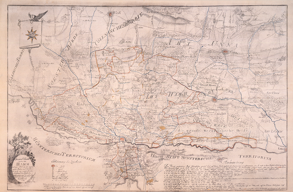 Historische Karte:Hamm Amt und Umgebung 1799