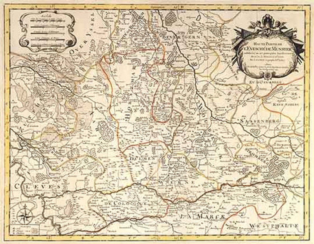 Historische Karte: Haute Partie de l'eveche de Munster (1692)