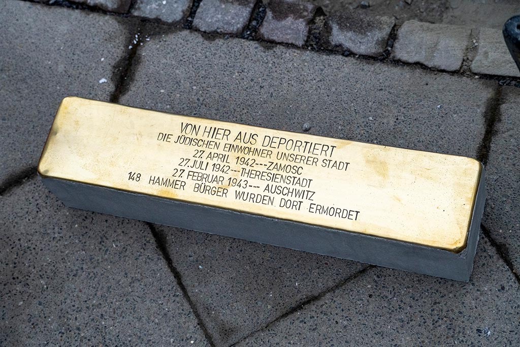 Eine Stolperschwelle für aus Hamm deportierte Menschen
