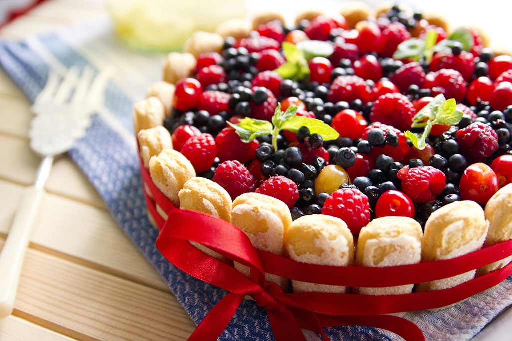 Käsekuchen mit Beeren