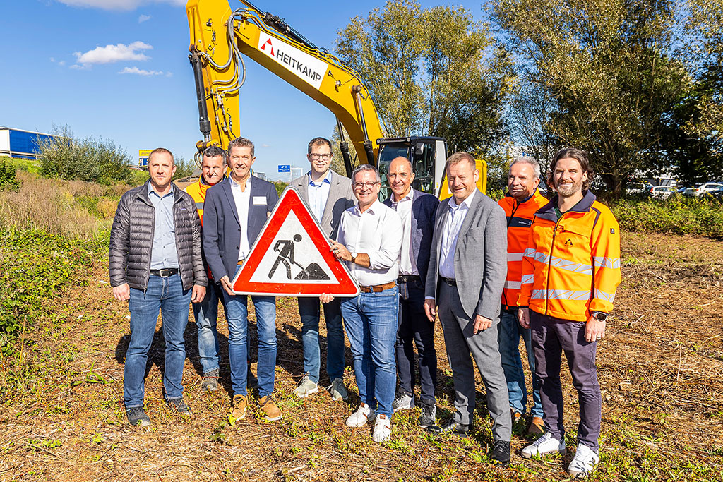 Hier entsteht direkt an der Siegenbeckstra&szlig;e in Uentrop die tempor&auml;re Anschlussstelle der A2