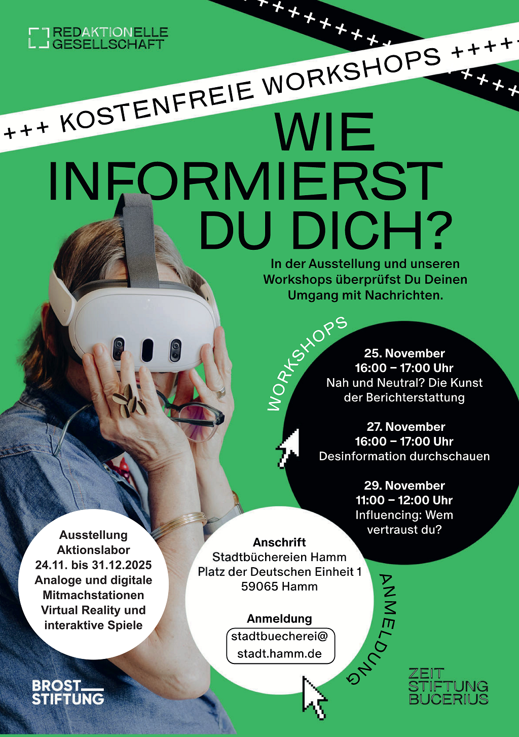 Bild zeigt das Plakat zum Aktionslabor „Redaktionelle Gesellschaft“