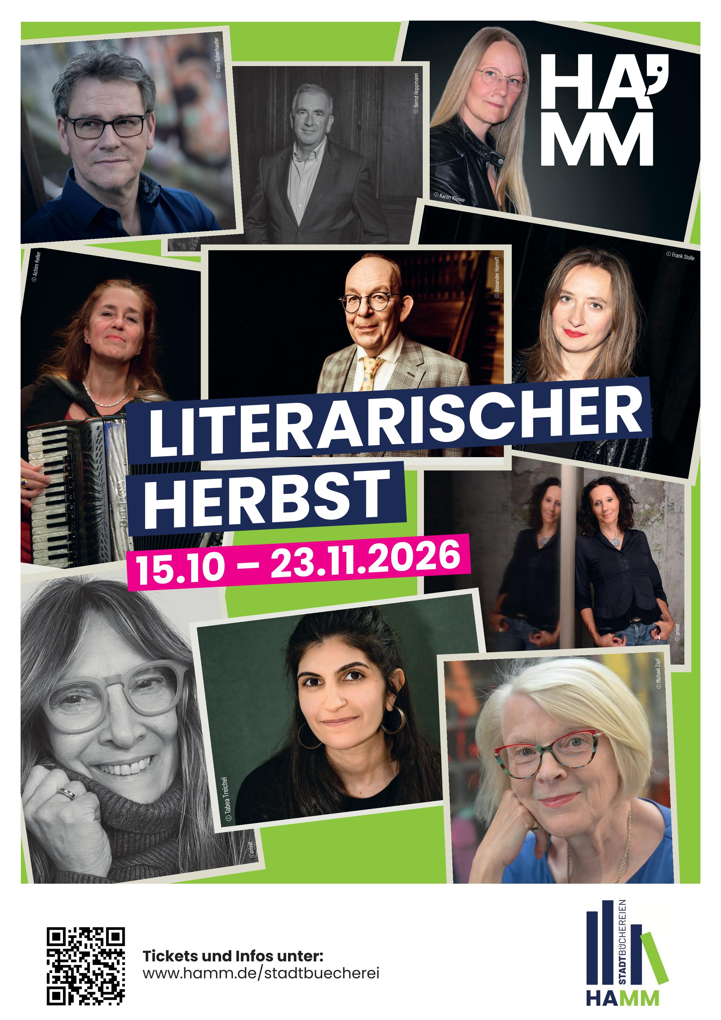 Die Gesichter des diesj&auml;hrigen Literarischen Herbst l&auml;cheln in die Kamera.