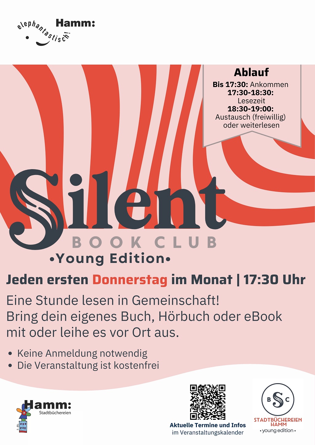 Bild zeigt das Plakat für den Silent Book Club - Young Edition