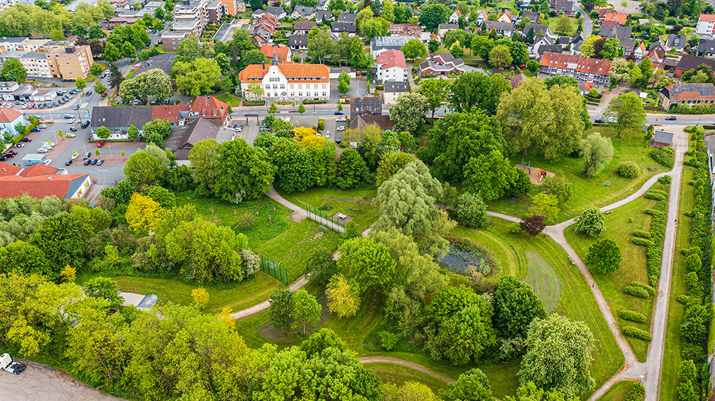 Luftaufnahme des Schulzenparks Luftaufnahme des Schulzenparks