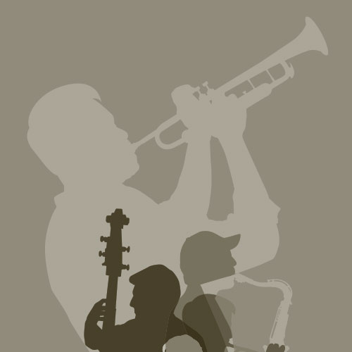 Zeichnung von Jazzmusikern