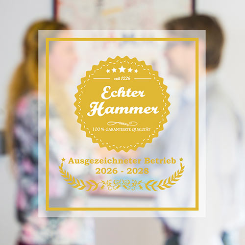 Titelbild des Faltblattes "Echter Hammer f&uuml;r Kunden"