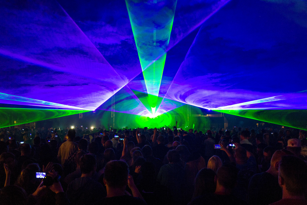 Lasershow beim Hallohpark-Fest