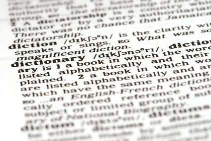 Ausschnitt aus einem englischen W&ouml;rterbuch